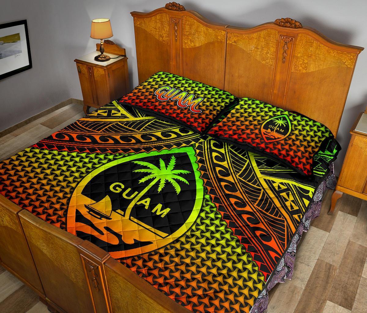 Polynesian Guam Quilt Bed Set - Reggae Vintage Polynesian Patterns - Polynesian Pride