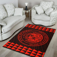Kakau Seal Of Hawaii Polynesian - Orange Rug - Polynesian Pride