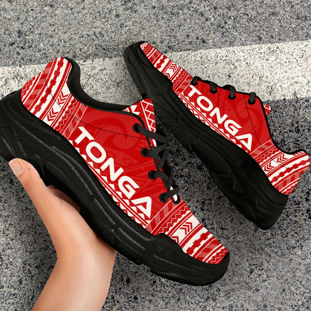 Tonga Chunky Sneakers - Polynesian Chief Flag Version - Polynesian Pride