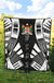 Fiji Premium Quilt - Fiji Coat Of Arms Polynesian White Tattoo (Black) - Polynesian Pride