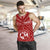 Tonga Personalised Men's Tank Top - Tonga Seal With Polynesian Tattoo Style (Red) - Polynesian Pride