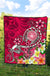 American Samoa Polynesian Premium Quilt - Turtle Plumeria (Pink) - Polynesian Pride