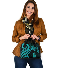 New Caledonia Shoulder Handbag - Turquoise Tentacle Turtle - Polynesian Pride