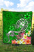 Guam Premium Quilt - Turtle Plumeria (Green) - Polynesian Pride