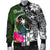 Chuuk Men Bomber Jacket - Turtle Plumeria Banana Leaf - Polynesian Pride