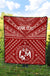 Tonga Personalised Premium Quilt - Tonga Seal With Polynesian Tattoo Style (Red) - Polynesian Pride