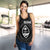 Guam Women's Racerback Tank - Guam Seal With Polynesian Tattoo Style (Black) - Polynesian Pride