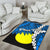 Palau Polynesian Custom Personalised Are Rug - Tribal Wave Tattoo Flag Style - Polynesian Pride