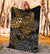 Tahiti Polynesian Premium Blanket - Gold Turtle Hibiscus Flowing - Polynesian Pride