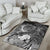 Kosrae Custom Personalised Area Rug - Humpback Whale with Tropical Flowers (White) - Polynesian Pride