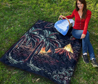 Night On The Land Premium Quilt - Polynesian Pride