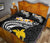 Papua New Guinea Custom Personalised Quilt Bed Set - PNG Seal Polynesian Patterns Plumeria (Black) - Polynesian Pride