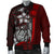 Federated States of Micronesia Men's Bomber Jackets Red - Turtle With Hook - Polynesian Pride