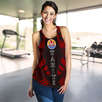Tahiti Women Racerback Tank - Polynesian Tattoo Red - Polynesian Pride
