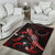 Cook Islands Polynesian Area Rugs - Turtle With Blooming Hibiscus Red - Polynesian Pride