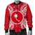 Chuuk Polynesian Men's Bomber Jacket Map Red White - Polynesian Pride