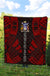 Norfolk Island Premium Quilt - Norfolk Island Coat Of Arms Polynesian Red Tattoo - Polynesian Pride