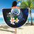 Federated States Of Micronesia Beach Blanket - Turtle With Plumeria Flowers - Polynesian Pride