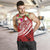 Marshall Islands Polynesian Men's Tank Top - Summer Plumeria (Red) Red - Polynesian Pride