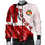 Tonga Polynesian Men's Bomber Jacket - Waving Silky Flag - Polynesian Pride