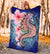 Hawaii Polynesian Pink Hibiscus Seahorse Premium Blanket - Polynesian Pride