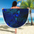 Fiji Polynesia Beach Blanket Turtle Hibiscus Blue - Polynesian Pride