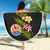 Tahiti Custom Personalised Beach Blanket - Plumeria Tribal - Polynesian Pride