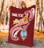 Guam Personalised Premium Blanket - Guam Seal Polynesian Patterns Plumeria (Red) - Polynesian Pride