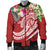 Guam Polynesian Men's Bomber Jacket - Summer Plumeria (Black) - Polynesian Pride