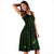 New Zealand Maori Gods Women Midi Dress Tumatauenga (God of War) - Green - Polynesian Pride