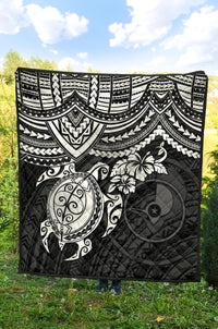 Yap Polynesian Premium Quilt - White Turtle - Polynesian Pride