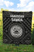 American Samoa Premium Quilt - Seal In Polynesian Tattoo Style ( Black) - Polynesian Pride