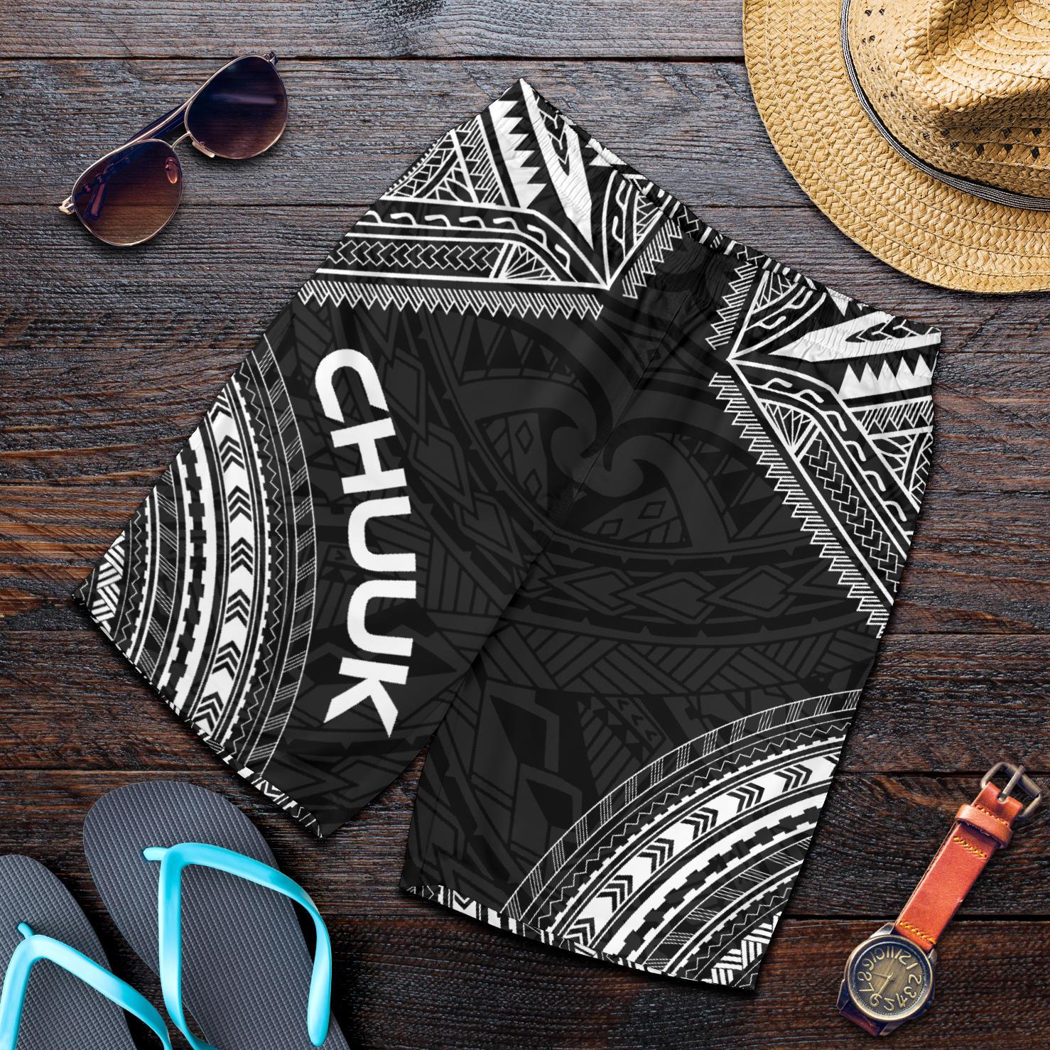 Chuuk Men's Shorts - Polynesian Chief Black Version Black - Polynesian Pride