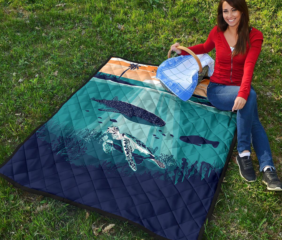 Sea Sunset Premium Quilt - Polynesian Pride
