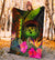 Polynesian Hawaii Polynesian Premium Blanket - Hibiscus and Banana Leaves - Polynesian Pride