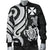 Wallis and Futuna Men's Bomber Jacket - White Tentacle Turtle - Polynesian Pride