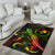 Yap Polynesian Area Rugs - Turtle With Blooming Hibiscus Reggae - Polynesian Pride