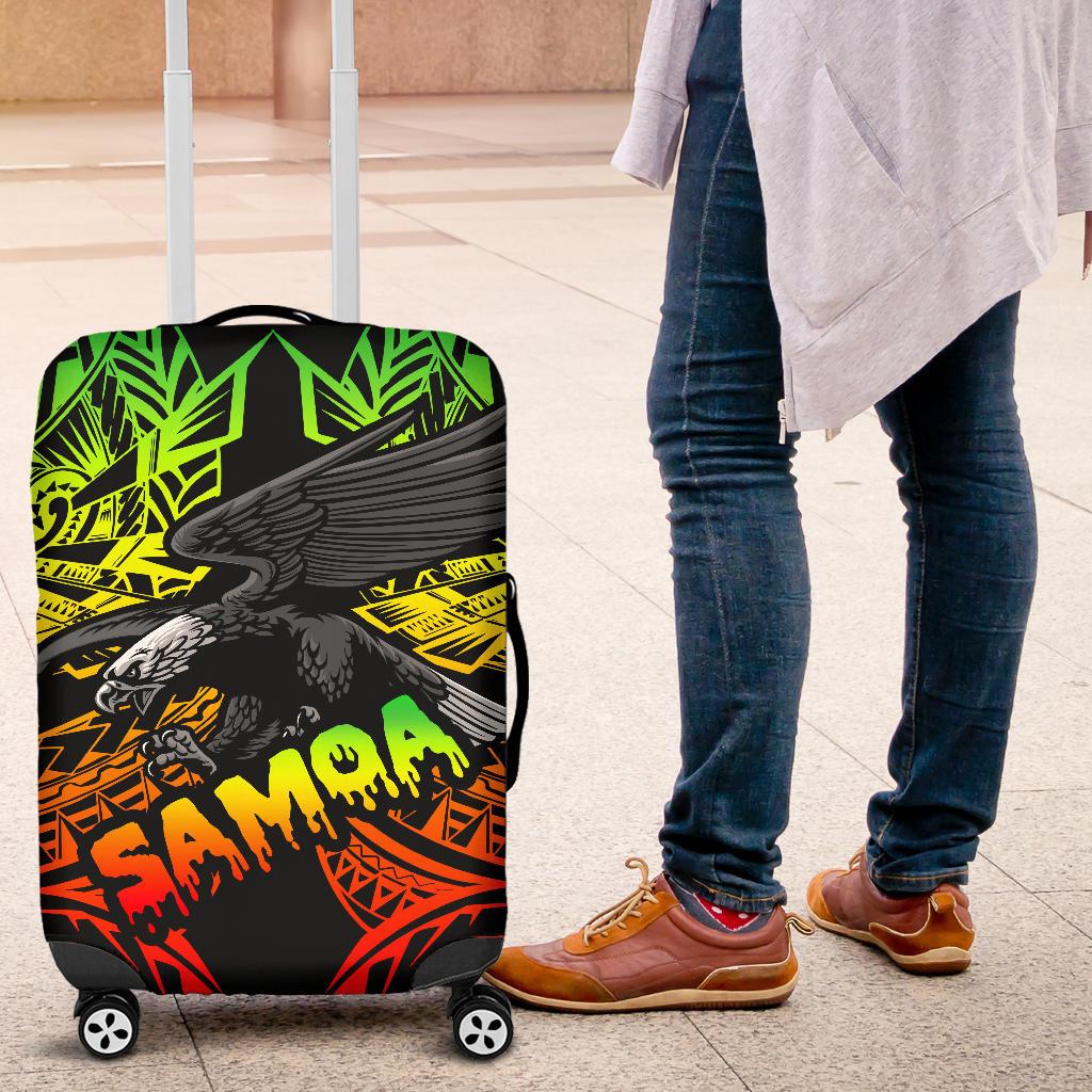 Samoa Polynesian Luggage Covers - Eagle Tribal Pattern Reggae - Polynesian Pride