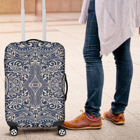 Polynesian Culture Blue White Luggage Covers - Polynesian Pride
