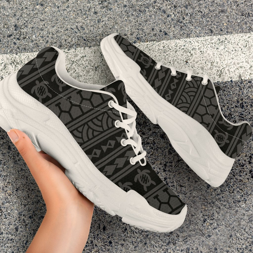 Polynesian tattoo tribal Gray Chunky Sneakers - Polynesian Pride