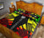 New Caledonia Quilt Bed Set - New Caledonia Coat Of Arms & Polynesian Reggae Tattoo Style - Polynesian Pride