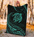 Hawaii Turtle Premium Blanket - Turquoise - Frida Style - Polynesian Pride