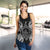 Palau Polynesian Women Tank Top Map Black - Polynesian Pride
