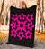 Hawaiian Premium Blanket Royal Pattern - Black And Pink - A1 Style - Polynesian Pride