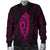 Hawaii Kakau Makau Fish Hook Kanaka Map Men's Bomber Jacket Polynesian - Pink - Polynesian Pride