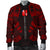 Wallis And Futuna Men Bomber Jackets - Polynesian Tattoo Red - Polynesian Pride