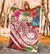 Polynesian Samoa Premium Blanket - Summer Plumeria (Red) - Polynesian Pride