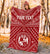 Tonga Personalised Premium Blanket - Tonga Seal With Polynesian Tattoo Style (Red) - Polynesian Pride