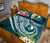 YAP Polynesian Quilt Bed Set - Summer Plumeria (Turquoise) - Polynesian Pride