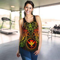 Polynesian Hawaii Women's Racerback Tank - Reggae Turtle Manta Ray - Polynesian Pride